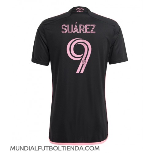 Camiseta Inter Miami Luis Suarez #9 Segunda Equipación Replica 2024-25 mangas cortas